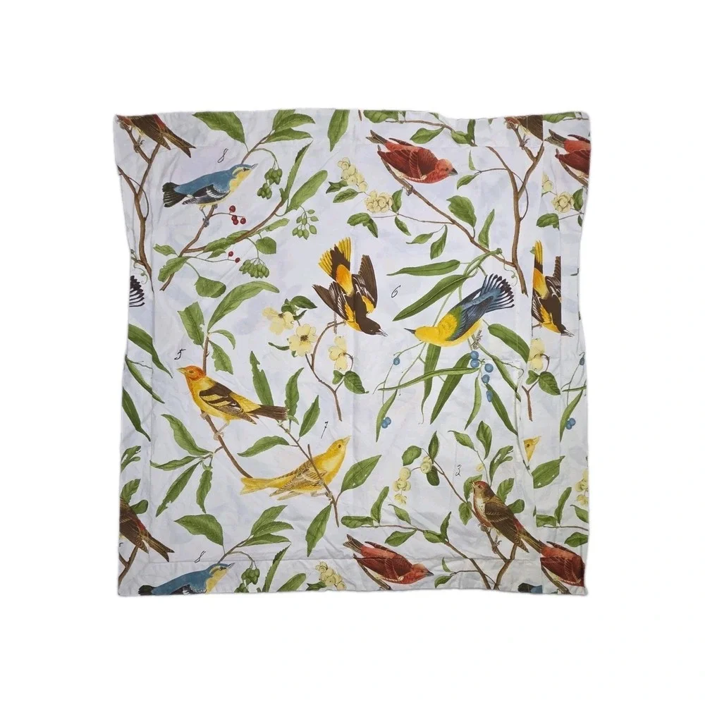 Pottery Barn Spring Sparrow Bird Floral Pillow Cover Sham 26